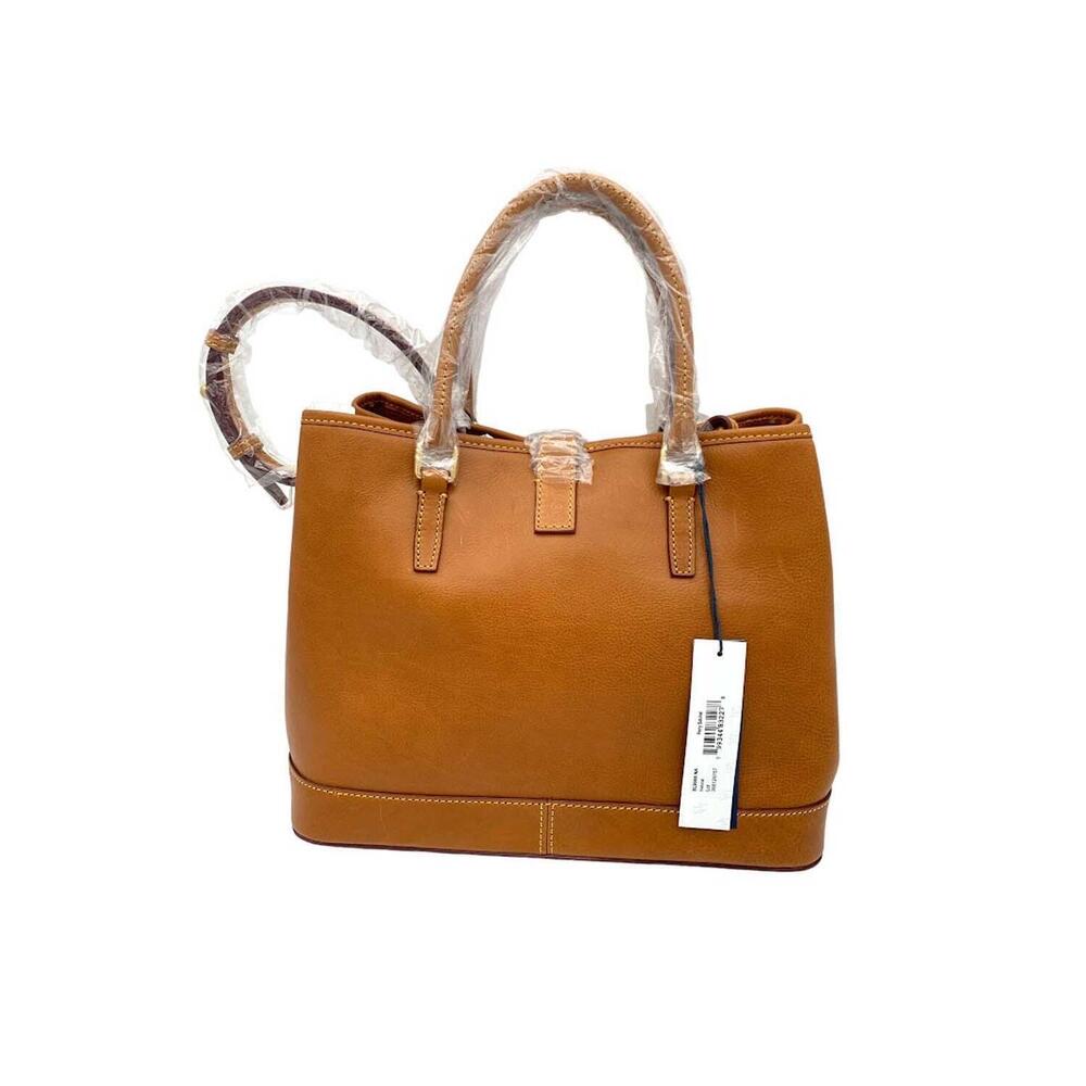Dooney & Bourke Florentine Leather Perry Satchel Natural - Picture 2 of 4